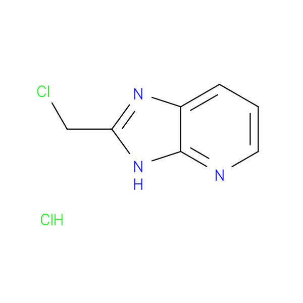 2-(Chloromethyl)-3H-imidazo[4,5-b]pyridine hydrochloride 化学構造式