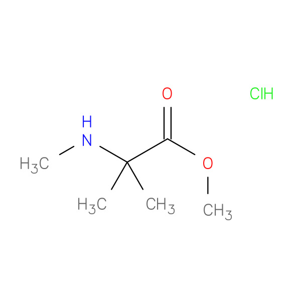 Methyl 2-methyl-2-(methylamino)propanoate hydrochloride 化学構造式