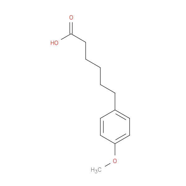 6-(4-Methoxyphenyl)hexanoic acid 化学構造式