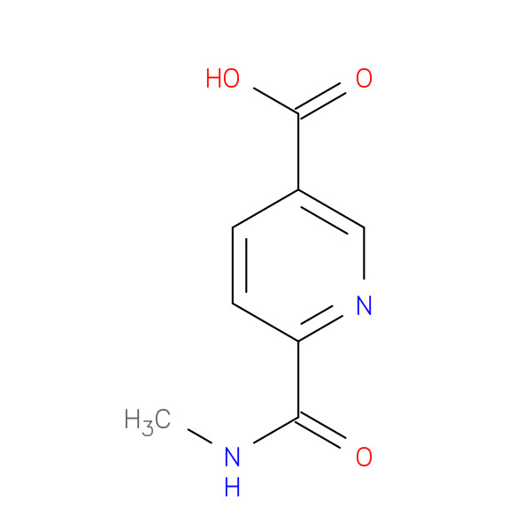 6-(METHYLCARBAMOYL)PYRIDINE-3-CARBOXYLIC ACID 化学構造式