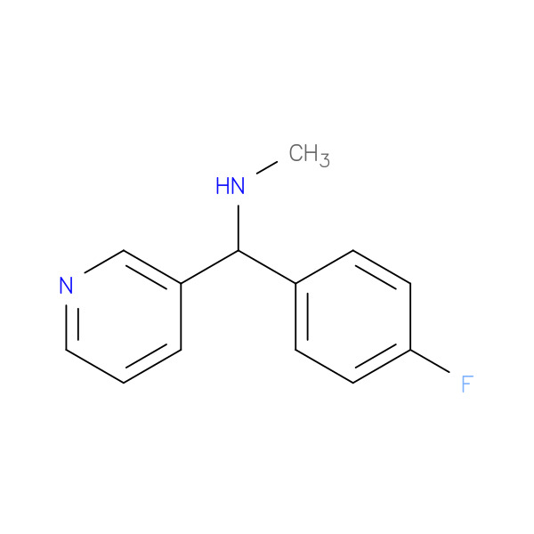 [(4-FLUOROPHENYL)(PYRIDIN-3-YL)METHYL](METHYL)AMINE 化学構造式