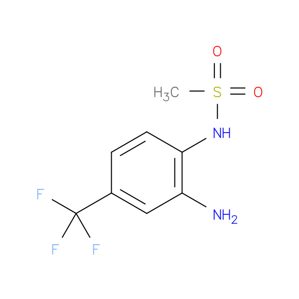 N-[2-Amino-4-(trifluoromethyl)phenyl]methanesulfonamide 化学構造式