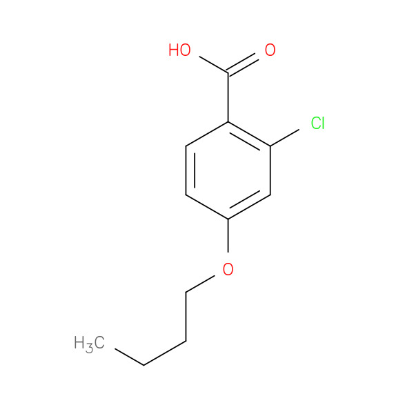 4-Butoxy-2-chlorobenzoic acid 化学構造式