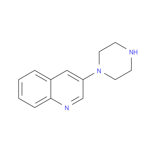 3-(Piperazin-1-yl)quinoline 化学構造式