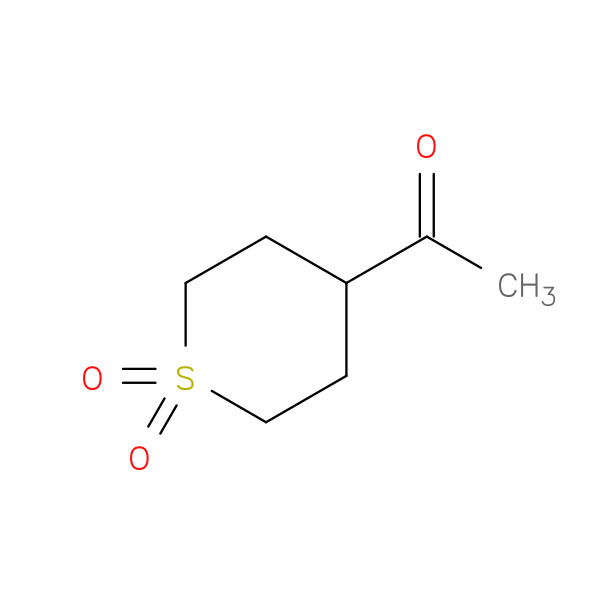 4-acetyl-1lambda6-thiane-1,1-dione 化学構造式