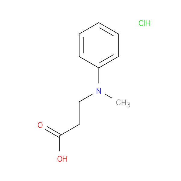 3-[methyl(phenyl)amino]propanoic acid hydrochloride 化学構造式
