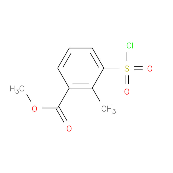 Methyl 3-(chlorosulfonyl)-2-methylbenzoate 化学構造式