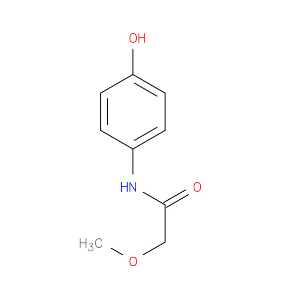 N-(4-HYDROXYPHENYL)-2-METHOXYACETAMIDE 化学構造式