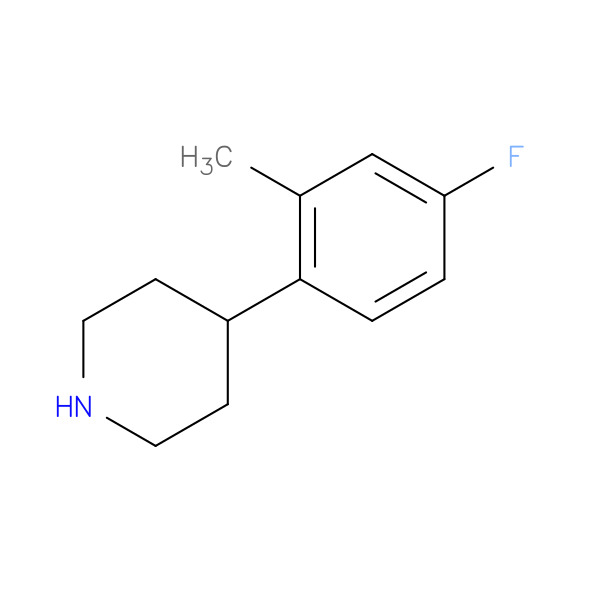 4-(4-FLUORO-2-METHYLPHENYL)PIPERIDINE 化学構造式
