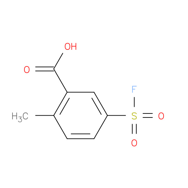 5-(FLUOROSULFONYL)-2-METHYLBENZOIC ACID 化学構造式