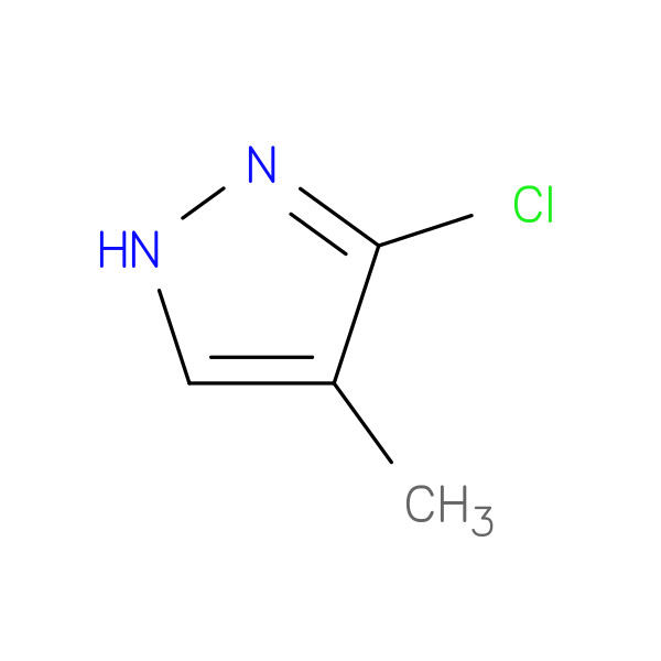 3-Chloro-4-methyl-1H-pyrazole 化学構造式