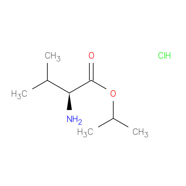 Propan-2-yl (2S)-2-amino-3-methylbutanoate hydrochloride 化学構造式