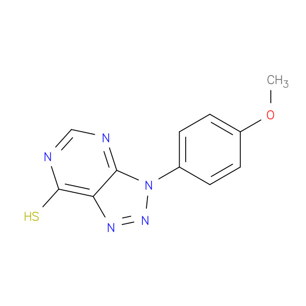 3-(4-METHOXYPHENYL)-3H-[1,2,3]TRIAZOLO[4,5-D]PYRIMIDIN-7-YL HYDROSULFIDE 化学構造式