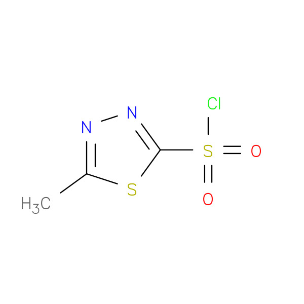 5-Methyl-1,3,4-thiadiazole-2-sulfonyl Chloride 化学構造式