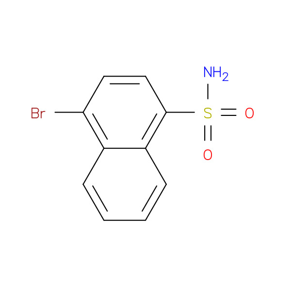 4-bromo-naphthalene-1-sulfonic acid amide 化学構造式