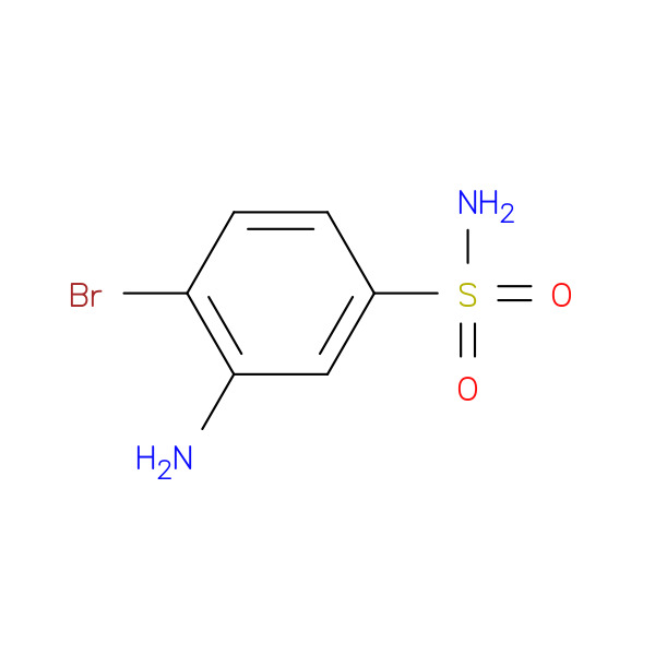 3-Amino-4-bromobenzene-1-sulfonamide 化学構造式
