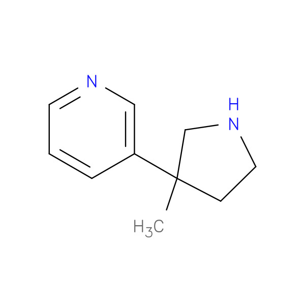 3-(3-Methylpyrrolidin-3-yl)pyridine 化学構造式