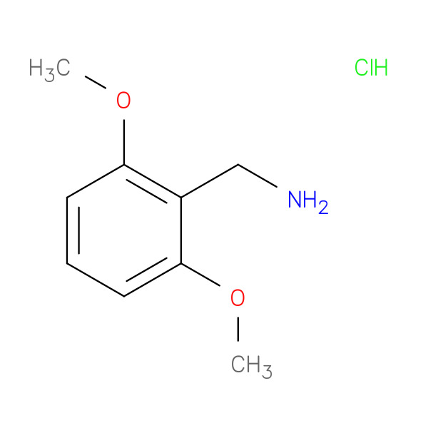 (2,6-Dimethoxyphenyl)methanamine hydrochloride 化学構造式