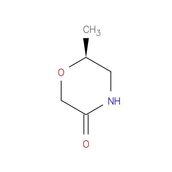(6S)-6-Methylmorpholin-3-one 化学構造式