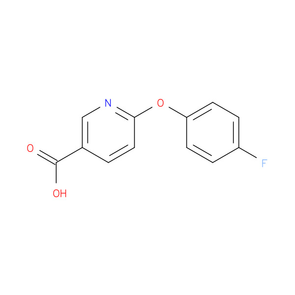 6-(4-FLUOROPHENOXY)PYRIDINE-3-CARBOXYLIC ACID 化学構造式