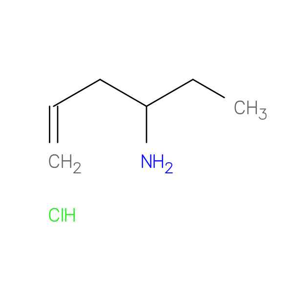 Hex-5-en-3-amine hydrochloride 化学構造式