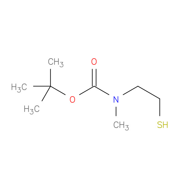 tert-butyl N-methyl-N-(2-sulfanylethyl)carbamate 化学構造式