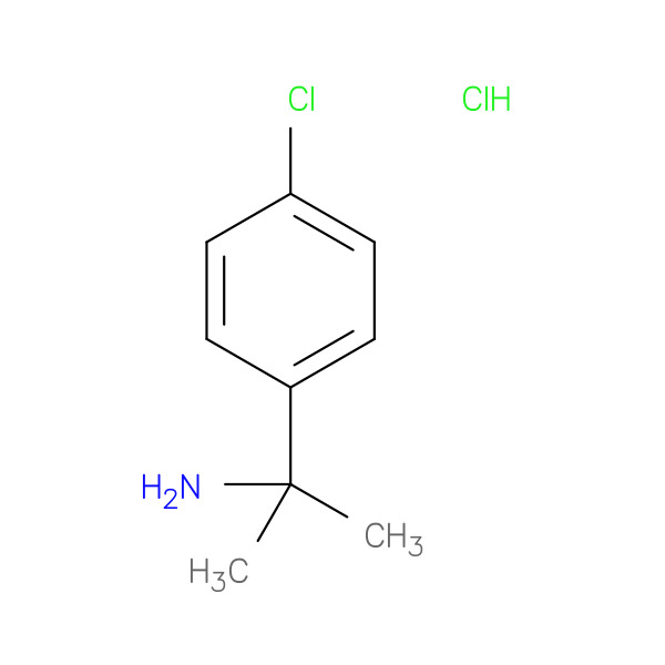 2-(4-Chlorophenyl)propan-2-amine hydrochloride 化学構造式