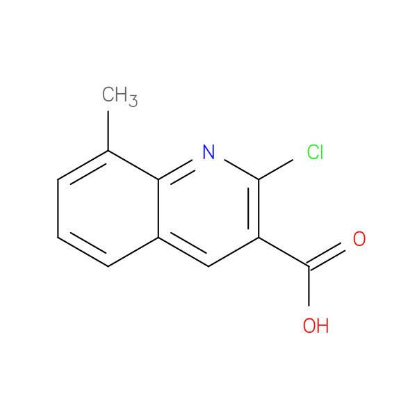 2-chloro-8-methylquinoline-3-carboxylicacid 化学構造式
