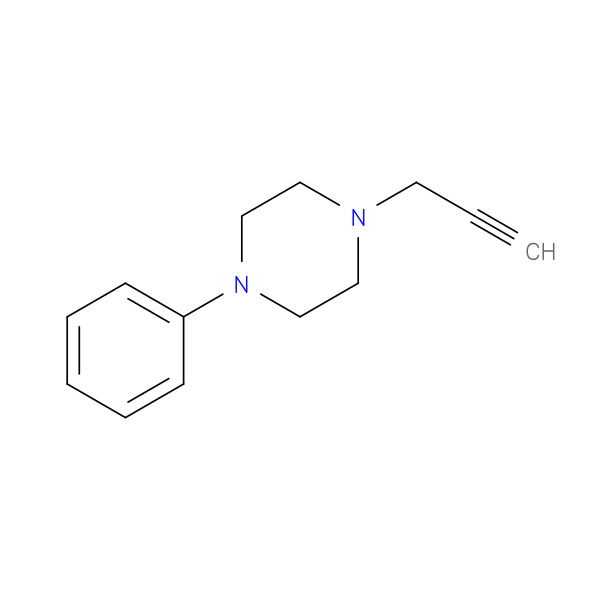 1-Phenyl-4-(prop-2-yn-1-yl)piperazine 化学構造式