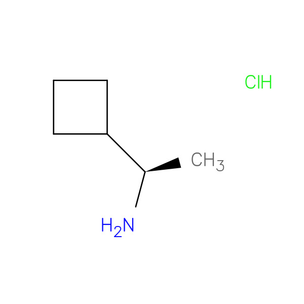 (1R)-1-cyclobutylethan-1-amine hydrochloride 化学構造式