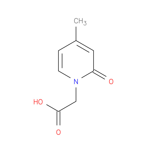 2-(4-Methyl-2-oxo-1,2-dihydropyridin-1-yl)acetic acid 化学構造式