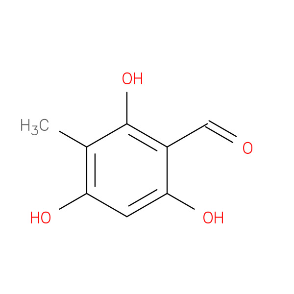 2,4,6-Trihydroxy-3-methylbenzaldehyde 化学構造式