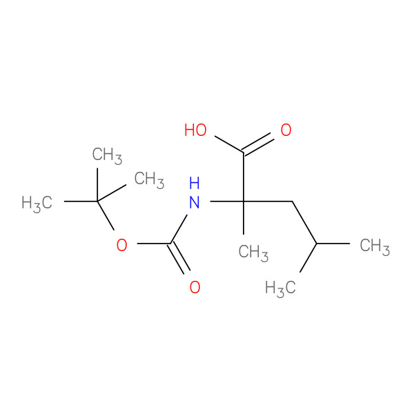 Leucine, N-[(1,1-dimethylethoxy)carbonyl]-2-methyl- 化学構造式