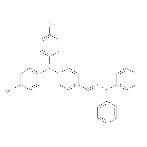 4-Bis(4-methylphenyl)aminobenzaldehyde-1,1-diphenyl-hydrazone 化学構造式