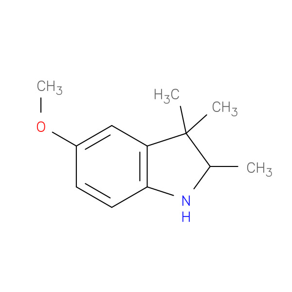 5-Methoxy-2,3,3-trimethylindoline 化学構造式