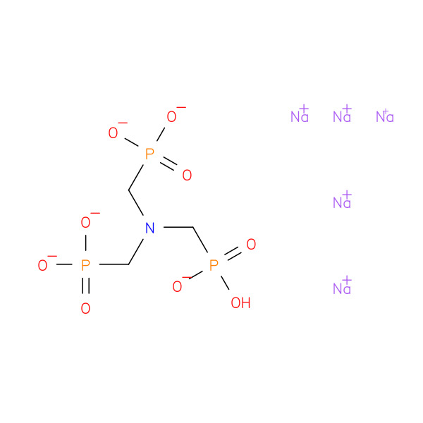 [Nitrilotris(methylene)]trisphosphonic acid pentasodium salt 化学構造式