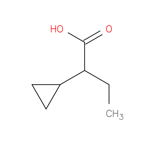 2-CYCLOPROPYLBUTANOIC ACID 化学構造式