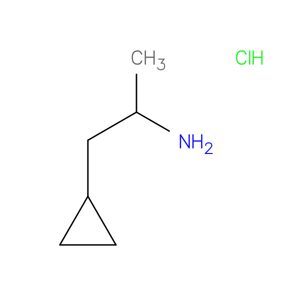 2-CYCLOPROPYL-1-METHYL-ETHYLAMINE HYDROCHLORIDE 化学構造式