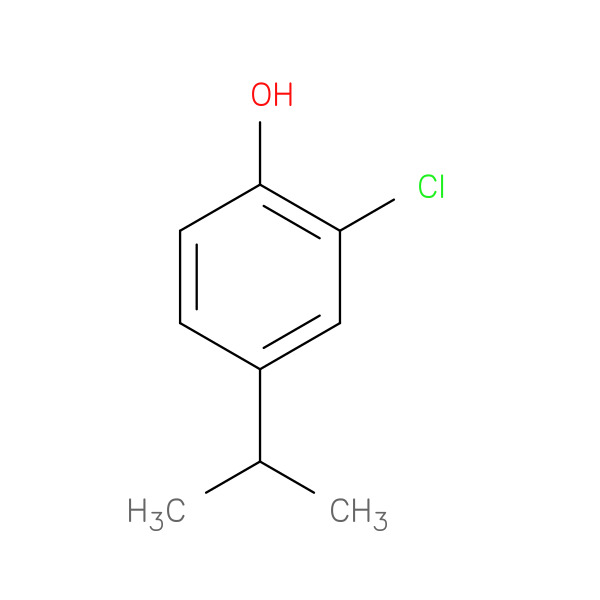 2-Chloro-4-isopropylphenol 化学構造式