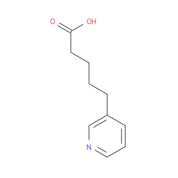 5-(3-PYRIDINYL)PENTANOIC ACID 化学構造式