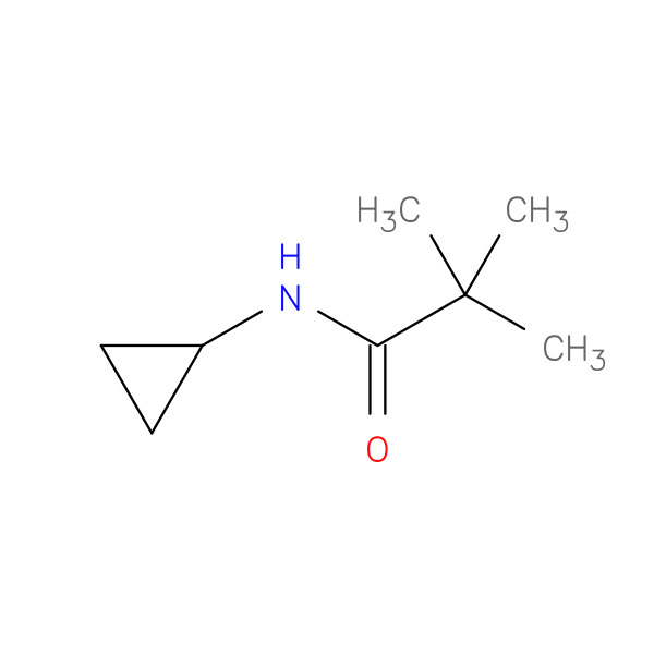N-Cyclopropyl-2,2-dimethyl-propanamide 化学構造式
