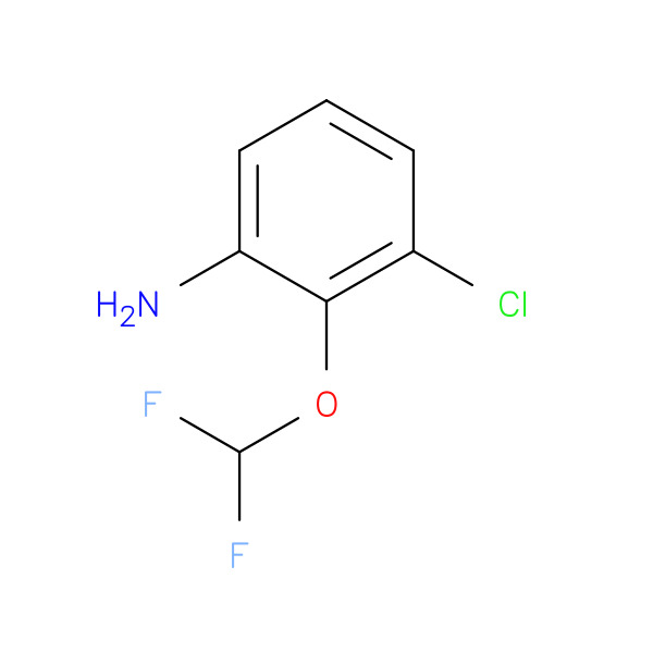 3-Chloro-2-(difluoromethoxy)aniline 化学構造式