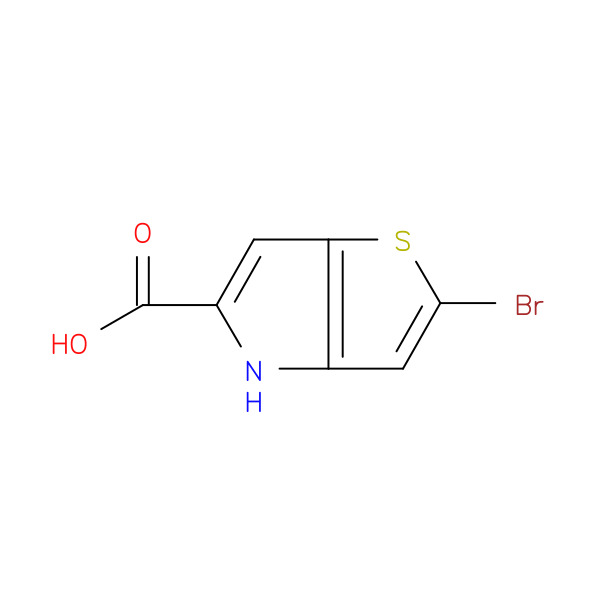 2-Bromo-4H-thieno[3,2-b]pyrrole-5-carboxylic acid 化学構造式