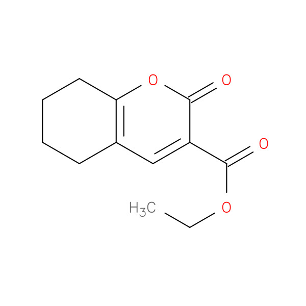Ethyl 2-oxo-5,6,7,8-tetrahydro-2H-chromene-3-carboxylate 化学構造式