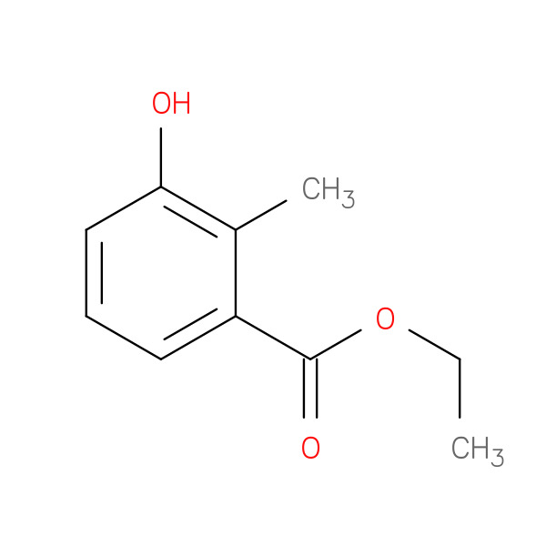 Ethyl 3-hydroxy-2-methylbenzoate 化学構造式