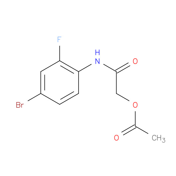 [2-(4-BROMO-2-FLUOROANILINO)-2-OXOETHYL] ACETATE 化学構造式