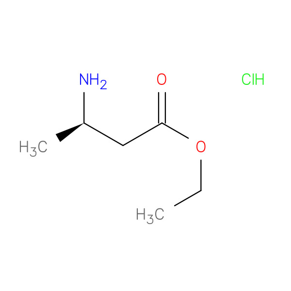 (R)-Ethyl 3-aminobutanoate hydrochloride 化学構造式
