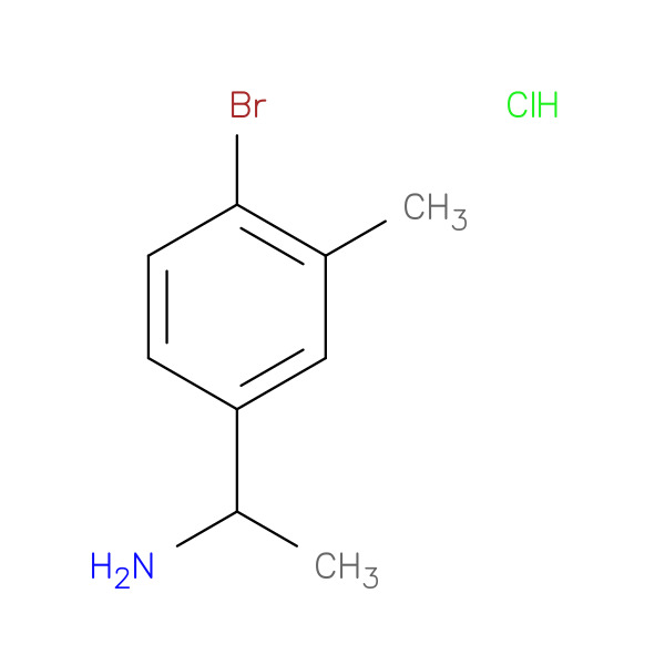 Benzenemethanamine, 4-bromo-a,3-dimethyl-, hydrochloride 化学構造式
