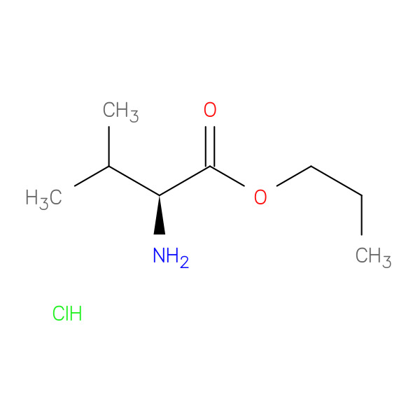Propyl (2S)-2-amino-3-methylbutanoate hydrochloride 化学構造式