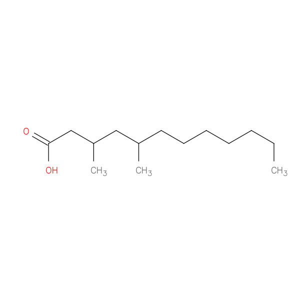 3,5-DIMETHYLDODECANOIC ACID 化学構造式